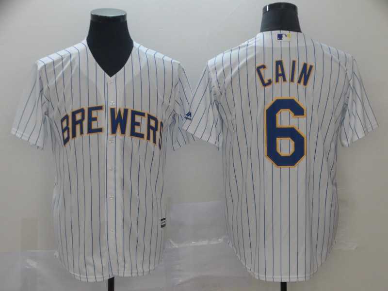 Brewers 6 Lorenzo Cain White Cool Base Jersey,We sell and wholesale Brewers 6 Lorenzo Cain White Cool Base Jersey on line form chian!